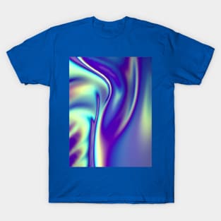 Iridescent - holographic Colorful Blue Green T-Shirt